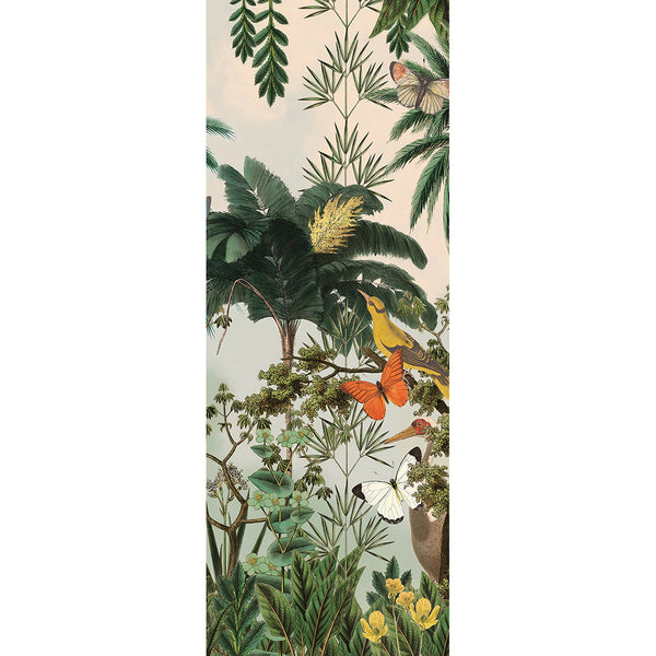 Exotic Jungle Mural with Birds