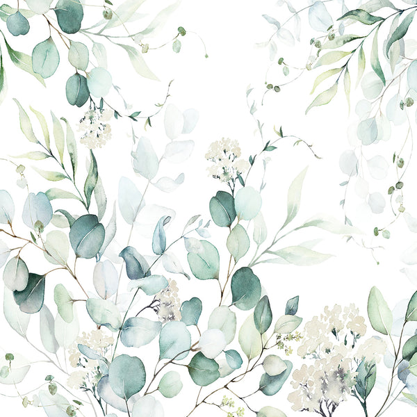 Whimsical Watercolor Leaves Wallpaper