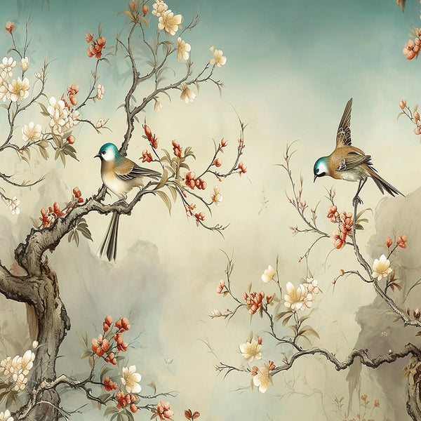 Chinoiserie Avian Elegance Wallpaper